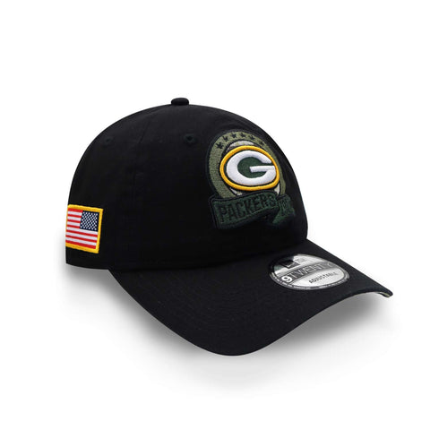 Gorra New Era 9 Twenty NFL Packers Salute Service 22 Negro Unitalla