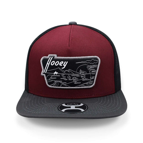 Gorra Hooey Davis 5 Panel Trucker With Patch Vino Unitalla