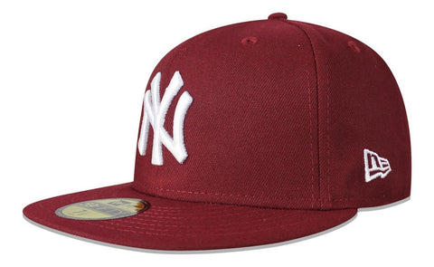 Gorra New Era 59 Fifty MLB Yankees Basic Vino Cerrada