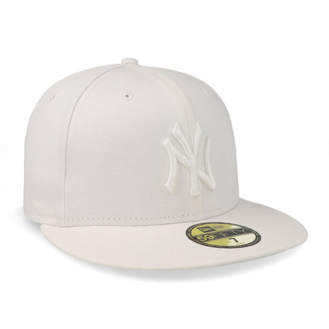 Gorra New Era 59 Fifty MLB Yankees Basic Blanco Cerrada