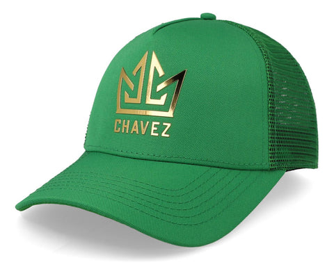 Gorra All In Chavez Golden Verde Trucker Unitalla