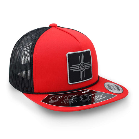 Gorra Hooey Zia 5 Panel Trucker With Logo Rojo Unitalla