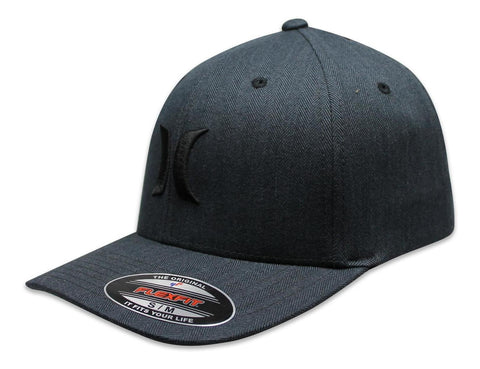 Gorra Hurley Flex Fit Textures Black Heringbone Gris