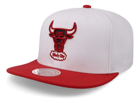 Gorra Mitchell & Ness Nba Bulls Chicago Blanco Mvp Unitalla