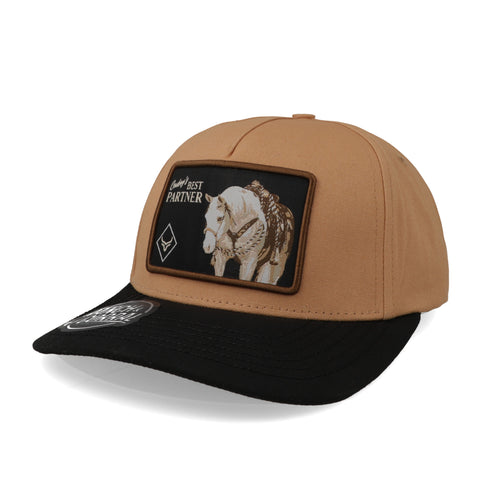 Gorra Ranch & Corral Equus 1/4 de Milla Beige/Negro Unitalla