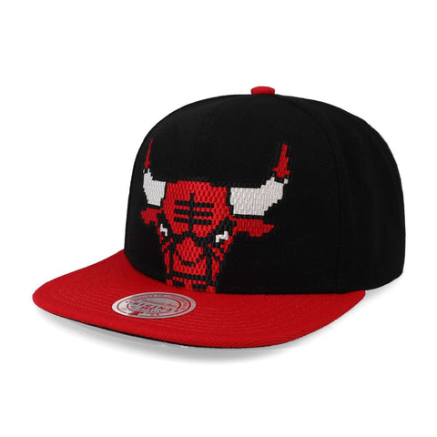 Gorra Mitchell & Ness NBA 8 Bit Snapback Bulls Negro Uni