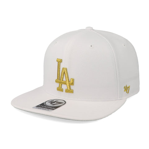 Gorra '47 MLB Dodgers No Shot Metallic Blanco Unitalla