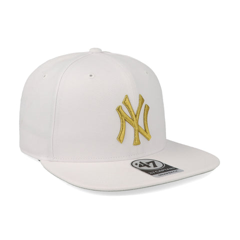 Gorra '47 MLB Yankees No Shot Metallic Captain Blanco