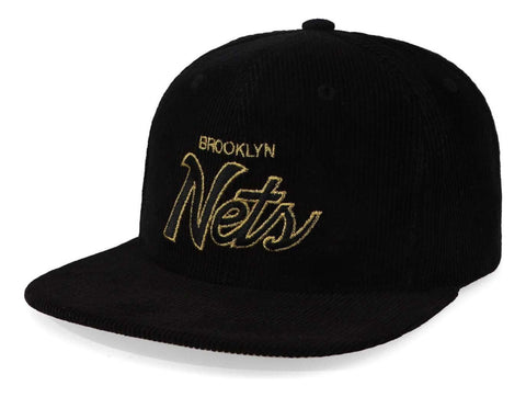 Gorra Mitchell & Ness Nba Cord Script Snapback Nets Negro Un