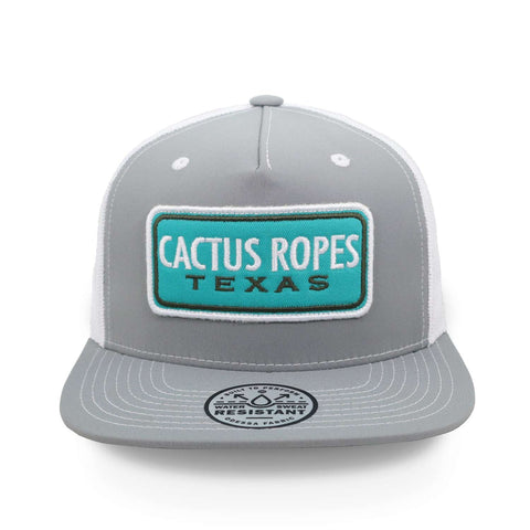 Gorra Cactus Ropes 5 Panel Trucker Turquoise Gris Uni