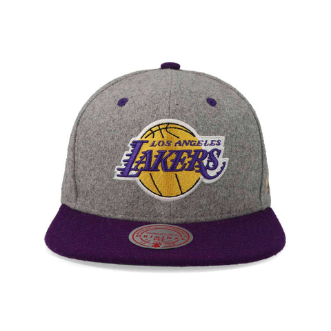 Gorra Mitchell & Ness NBA Melton Patch Snap Lakers Gris Uni