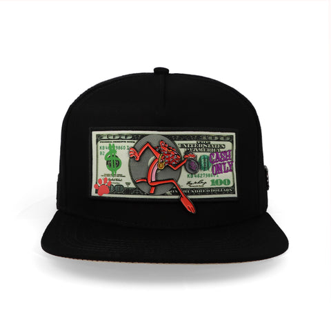 Gorra Cash Only Pantera Rosa Dólar Negro Unitalla