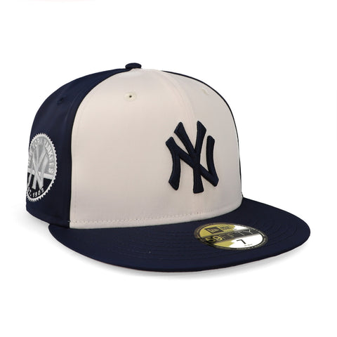 Gorra New Era 59 Fifty MLB Yankees Satin E3 Azul Cerrada