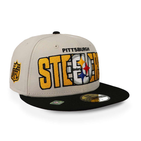 Gorra New Era 59 Fifty NFL Steelers Draft 23 Beige Cerrada