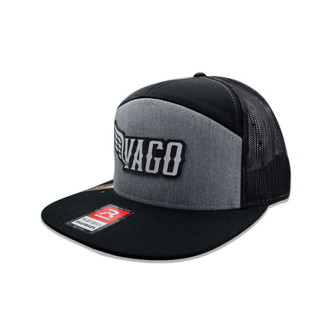 Gorra Vago Snapback Classic 7 Paneles Gris/Negro Unitalla