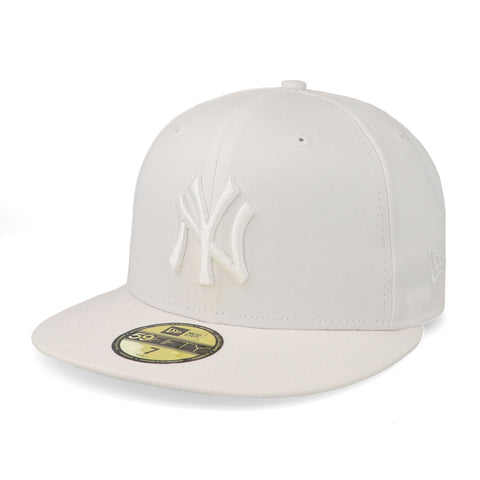 Gorra New Era 59 Fifty MLB Yankees Basic Blanco Cerrada