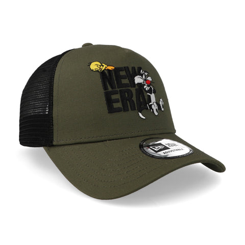 Gorra New Era 9 Forty Looney Tunes Dafduc Trucker Olivo Unitalla