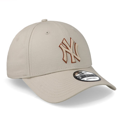 Gorra New Era 9 Forty MLB Yankees Team Outline Beige Unitalla