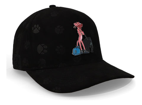 Gorra Cash Only Pantera Mascota Huellas Full Print Negro