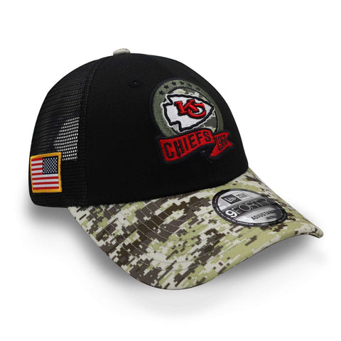 Gorra New Era 9 Forty NFL Chiefs Salute Service 22 Negro Unitalla