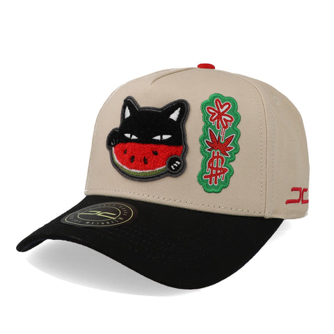 Gorra JC Hats 2870 Watermelon Cat Negro/Beige