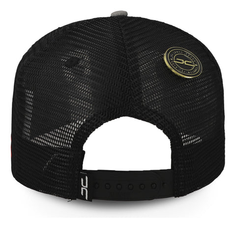 Gorra Jc Hats Bad Guy 1809 Curved Mesh Gris/rojo Unitalla