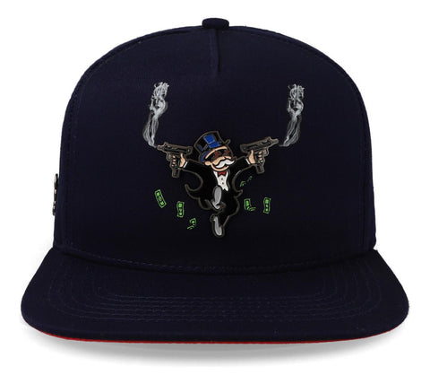 Gorra Cash Only 23 Plata O Plomo Monopoly Azul Marino Unital