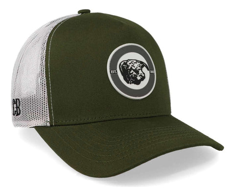 Gorra Cara Blanca Cb06 Silicon Wht Trucker Olivo Unitalla