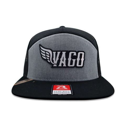 Gorra Vago Snapback Classic 7 Paneles Gris/Negro Unitalla