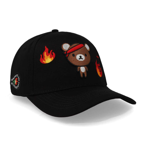 Gorra Problematic Chiquete Oso Trucker Negro Unitalla