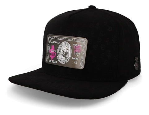 Gorra Cash Only Amex Pink Full Print Negro Unitalla