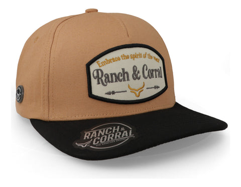 Gorra Ranch & Corral Retro 08 Rco08 Beige/negro Unitalla
