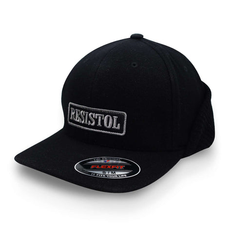 Gorra Hooey Resistol Ear Flap Flexfit Cap Negro Cerrada