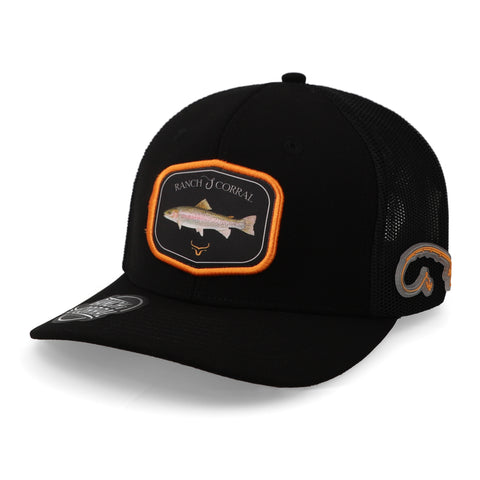 Gorra Ranch & Corral Rainbow Trout Rcfs8 Negro Unitalla