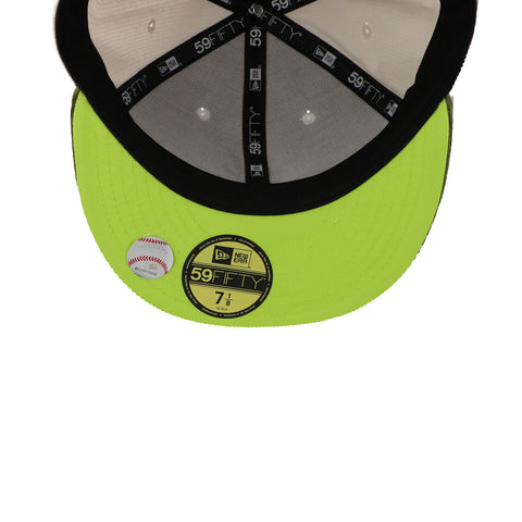 Gorra New Era 59 Fifty MLB Braves Cord Beige Cerrada