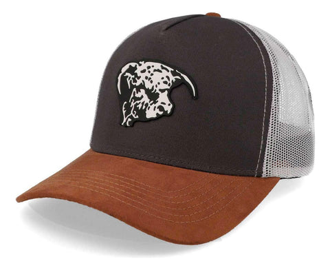 Gorra Cara Blanca Cb07 Cow Visor Suede Trucker Gris Unitalla