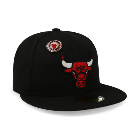 Gorra New Era 59 Fifty NBA Bulls Pin E3 Negro Cerrada