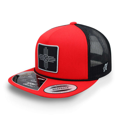 Gorra Hooey Zia 5 Panel Trucker With Logo Rojo Unitalla