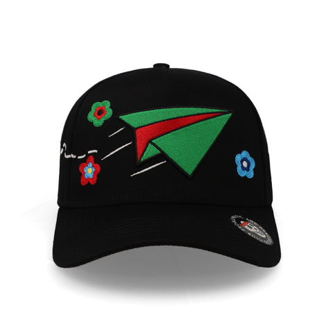 Gorra Problematic Chiquete Paperplane Negro Unitalla
