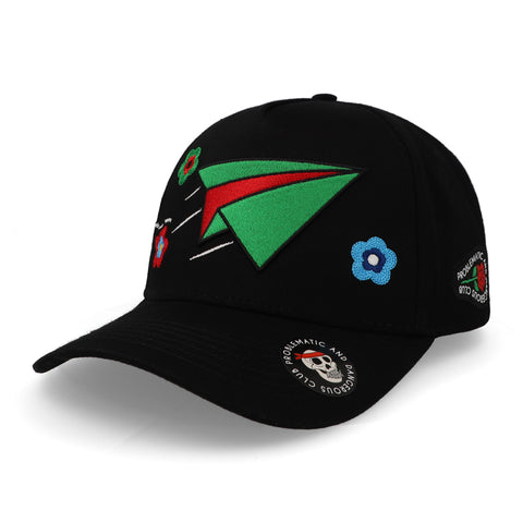 Gorra Problematic Chiquete Paperplane Negro Unitalla