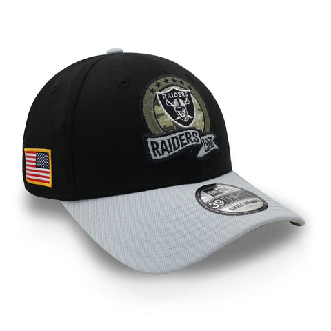Gorra New Era 39 Thirty NFL Raiders Salute to Service Negro
