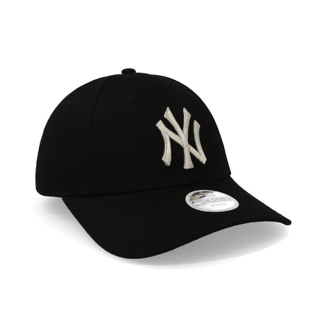 Gorra New Era 9 Forty MLB Yankees Wmns Metallic Logo Negro Unitalla