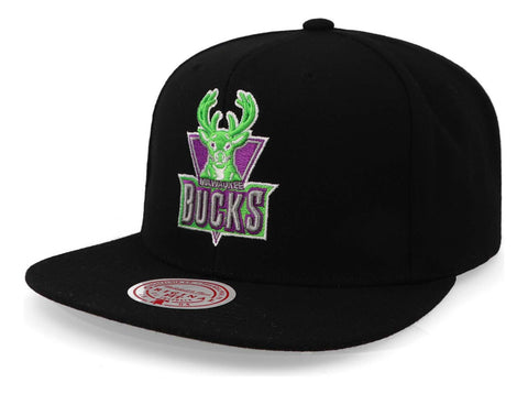 Gorra Mitchell & Ness Nba Bucks Neon Tropical Bucks Negro Un