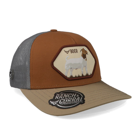 Gorra Ranch & Corral Caprino Boer Café/Beige Unitalla