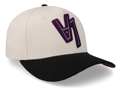 Gorra Overrated Los Ángeles Crema Morada Beige Unitalla