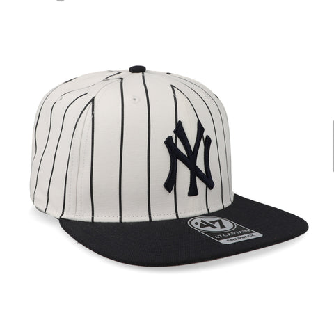 Gorra '47 MLB Yankees Pinstripe Captain Blanco Unitalla