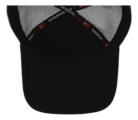 Gorra Problematic Chiquete Paperplane Malla Negro