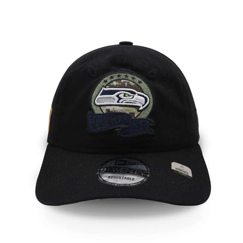 Gorra New Era 9 Twenty NFL Seahawks Salute Service 22 Negro Unitalla