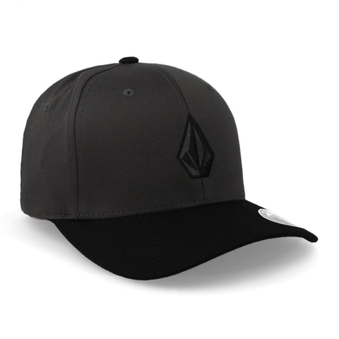 Gorra Volcom D5512320 Full Stone Flex Wht Negra Cerrada