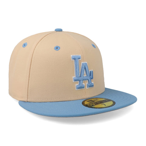 Gorra New Era 59 Fifty MLB Dodgers Q323 Ice Latte Cerrada